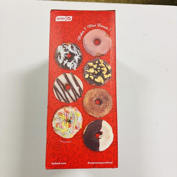 New In Box DASH Express Mini Donut Maker Nonstick Cooking Surface Aqua Color New - Picture 7 of 10